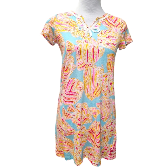 Lilly Pulitzer Mini Brewster Dress Girls XL Breakwater Blue Tini Bikini - Picture 1 of 9